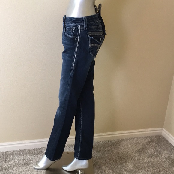 Rock Revival Leah Boot Stretch Jeans Dark Wash - Picture 8 of 16